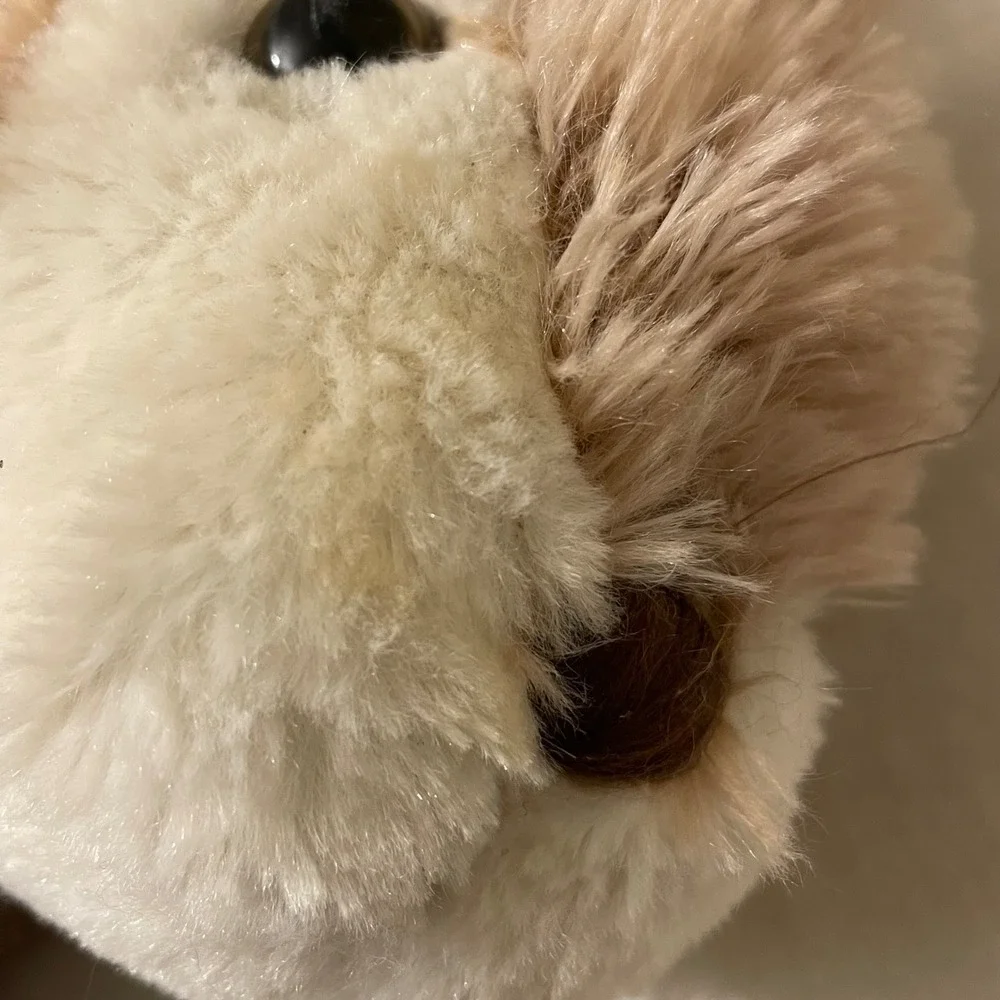 DanDee Plush Bunny Stuffed Animal Soft Toy Tan White Bow Kids Gift‎